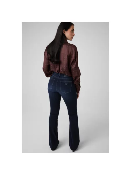 Guess blugi flared pentru femei SEXY FLARE albastru