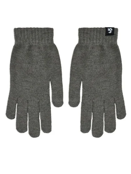 JACK & JONES Kesztyű Barry sötétszürke / fekete / fehér szürke