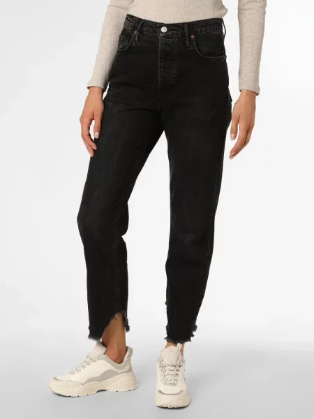 Free People Jeansy Kobiety 25 czarny