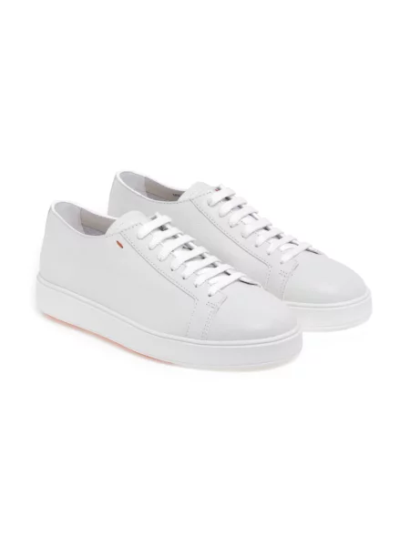 Sneakersy Santoni skórzane białe