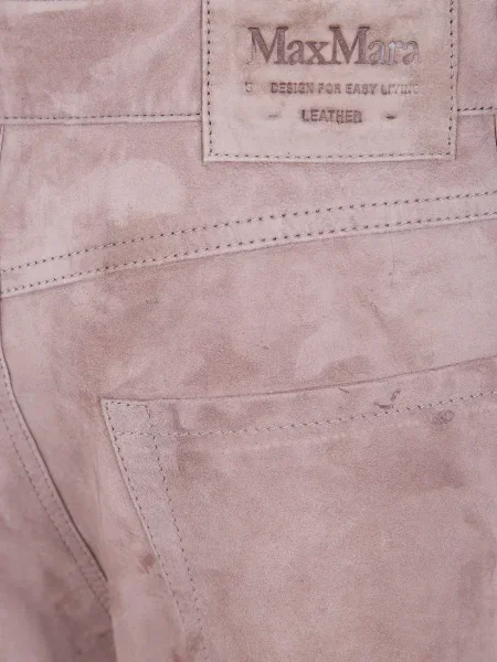 Pantaloni 's Max Mara din piele maro