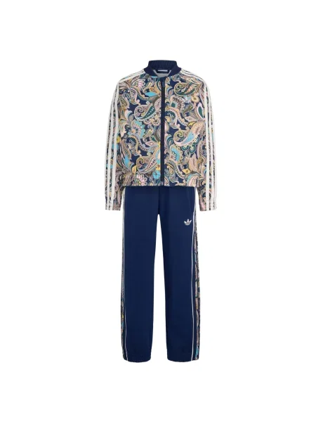 ADIDAS ORIGINALS Trening SST LOOSE CROPPED TRACK SUIT bleumarin / albastru deschis / galben alb
