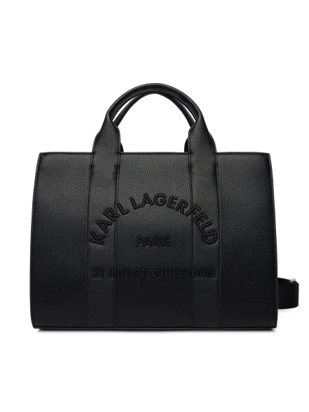 Shopper kabelka Karl Lagerfeld z ekologickej kože čierna