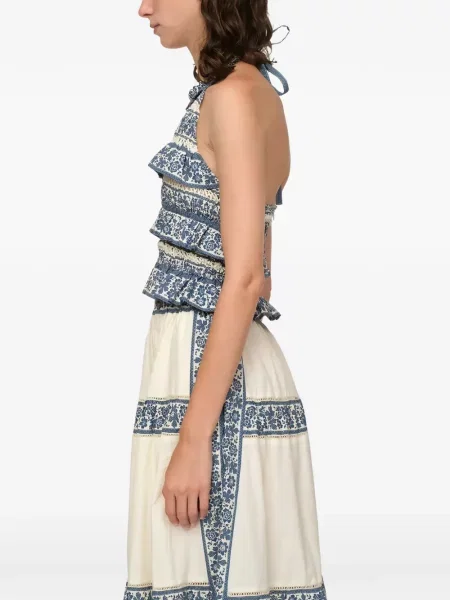 Top Sea cu model floral cu imagine
