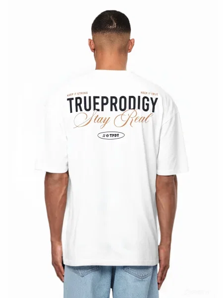 Trueprodigy Tricou Lou portocaliu / negru alb