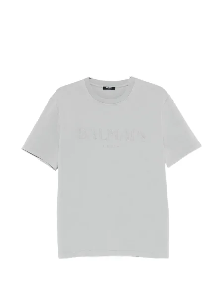 Tričko Balmain s výšivkou šedé