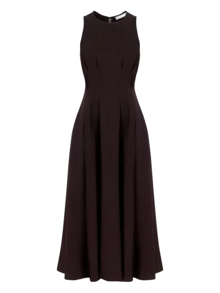 Sukienka midi Proenza Schouler White Label plisowana do kolan garniturowa biała