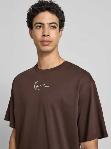 T-shirt w kroju regular fit z haftowanym logo Karl Kani
