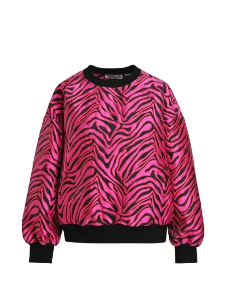 Hanorac Essentiel Antwerp din jacard cu model zebră roz