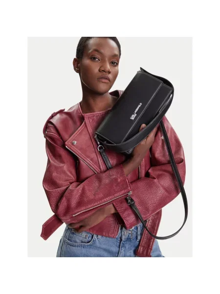 Torebka Karl Lagerfeld Jeans z autografem czarna