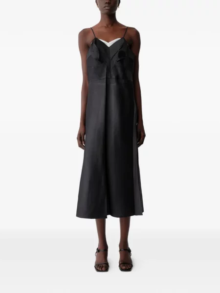 Rochie Calvin Klein din satin cu bretele negru