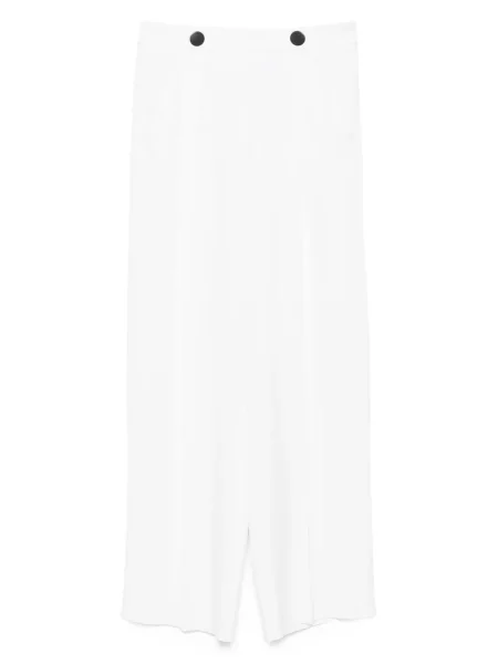 Pantaloni Giorgio Armani de mătase alb