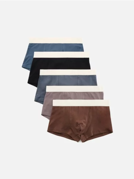 Reserved Set de 5 perechi de boxeri classic bej