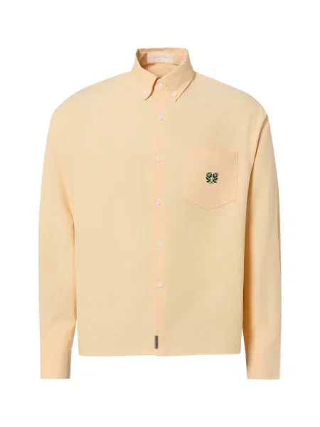 Another Cotton Lab koszula na co dzień Everyday Pocket Mężczyźni S żółty