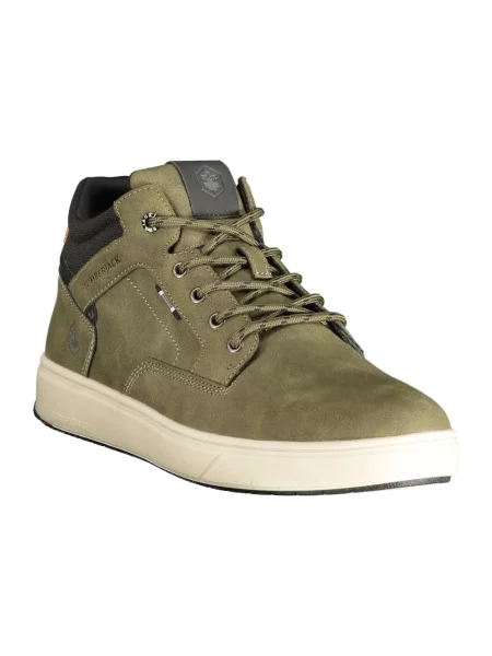 Sneakersy Lumberjack sznurowane koronkowe zielone