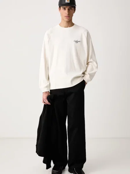 Carhartt WIP Signature Rib T-Shirt μακρυμάνικο ανδρικό μπεζ