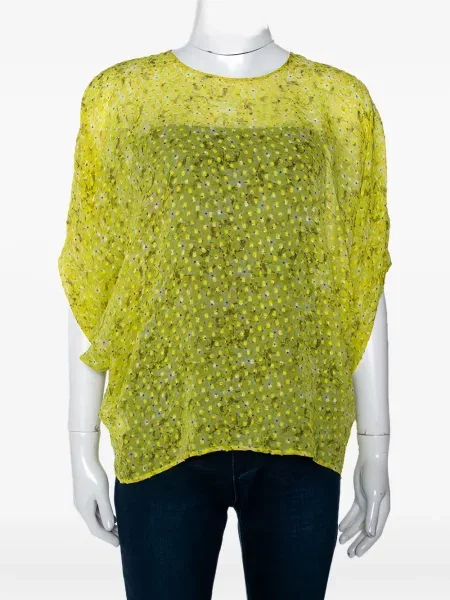 Bluză Giambattista Valli de mătase galben