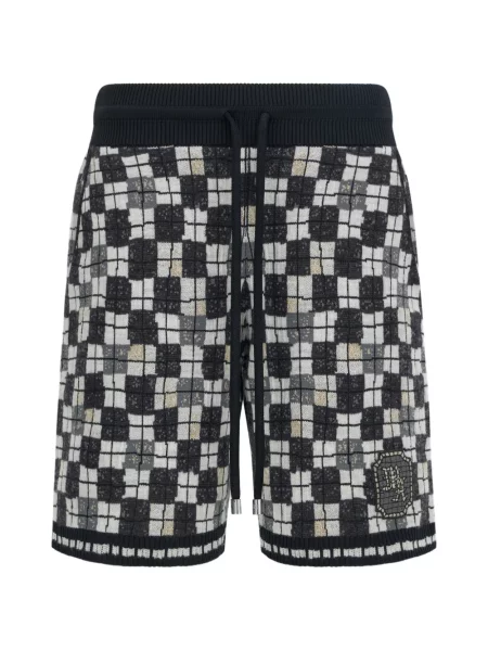 Pantaloni scurți Amiri în carouri scurte negru
