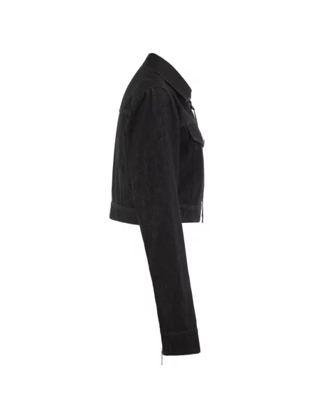 Decupat geacă de blugi Sportmax negru