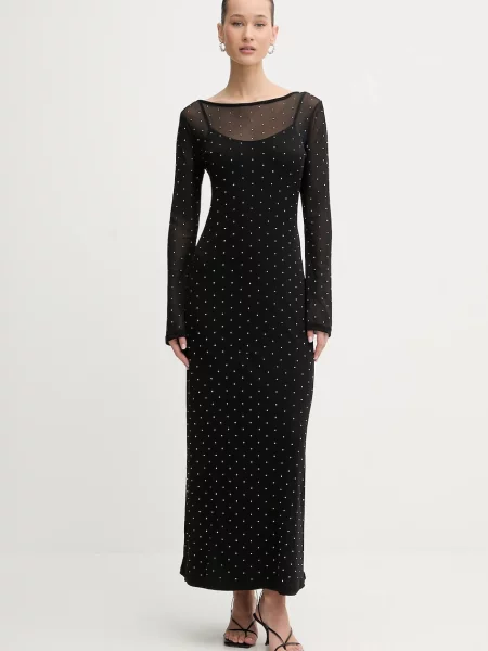 Never Fully Dressed rochie maxi drept negru