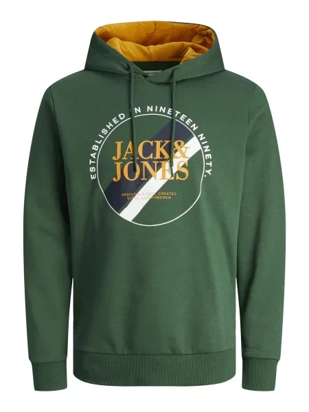 JACK & JONES Majica LOOF temno modra / rumena / oliva / bela