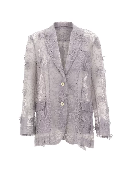 Sacou The Garment cu broderie cu model floral gri