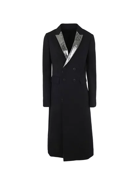 Kołnierzykowy płaszcz dwurzędowy Sapio dwurzędowy czarny