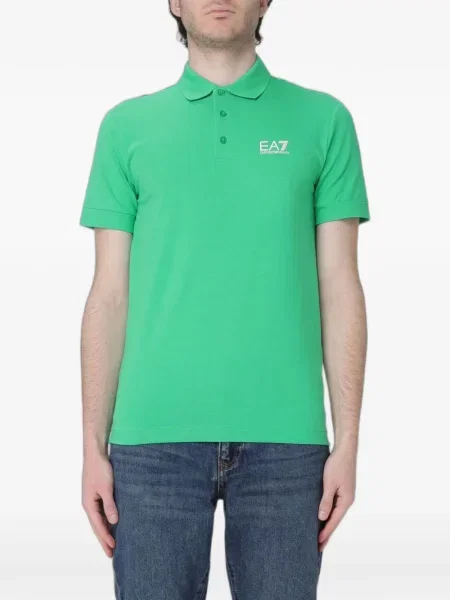 Tricou polo Ea7 Emporio Armani cu imagine verde