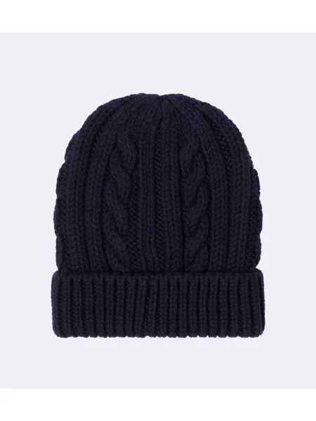 Căciulă Moncler de lână albastru