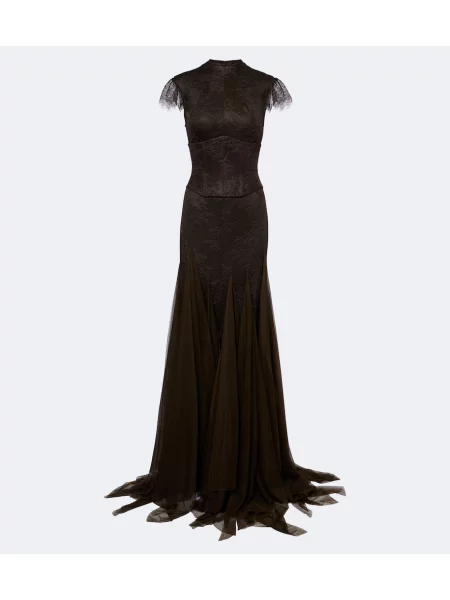 Rochie De La Vali din tul maro