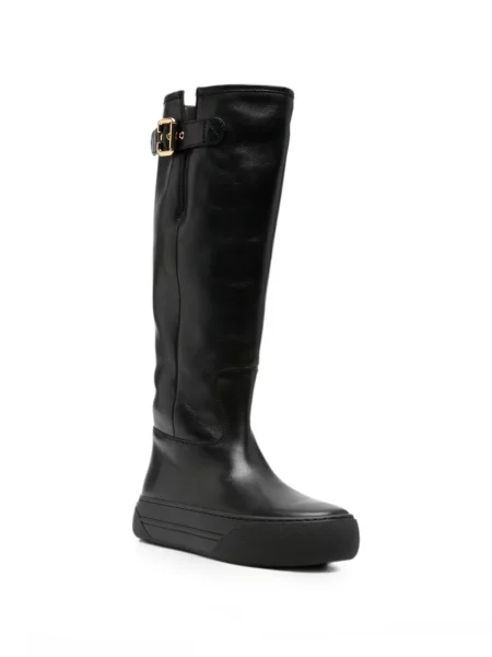 Botine Chloé cu cataramă cu bretele negru