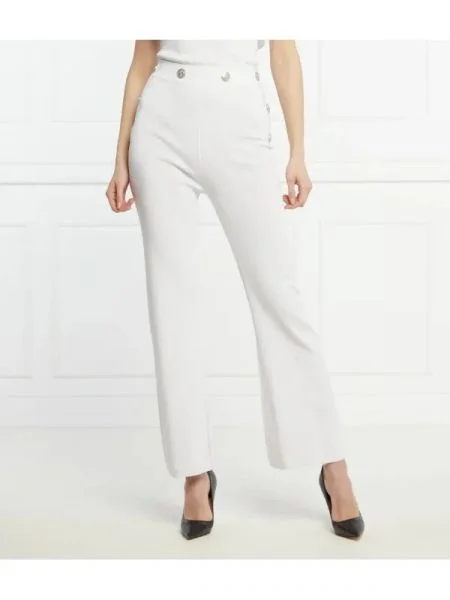 Silvian Heach Pantaloni FEAROW | flare fit alb