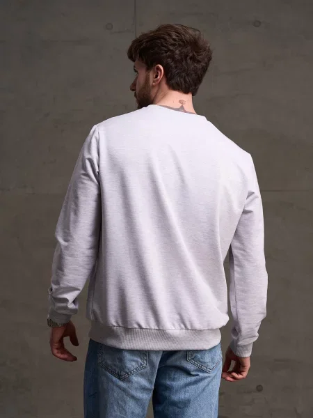 Світшот ISSA Plus світло-сірий сірий