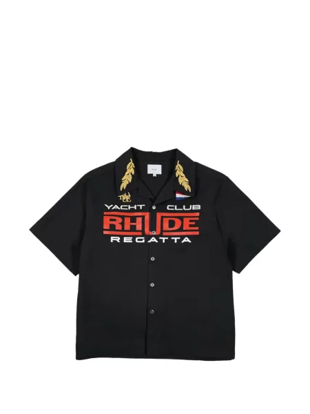Риза Rhude с принт черно
