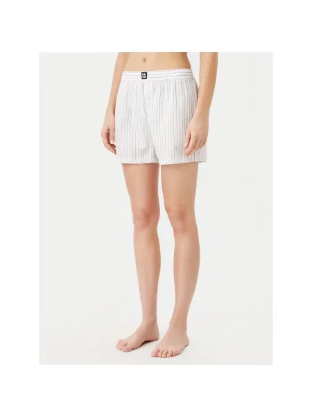 HUGO Rövid pizsama nadrág Relaxed Fit fehér
