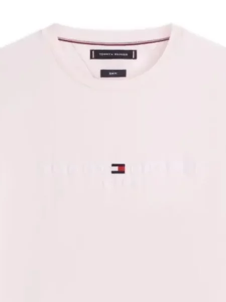 Tricou Tommy Hilfiger cu broderie roz
