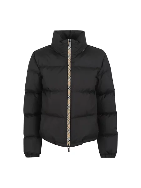 Krótka kurtka puchowa Burberry czarna