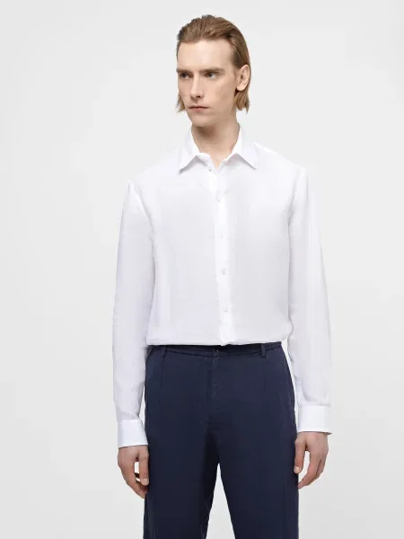 Emporio Armani Сорочка Льон білий