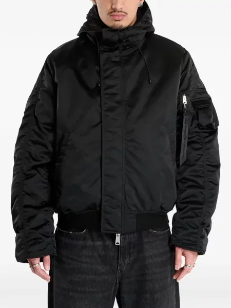 Geacă Alpha Industries cu glugă negru