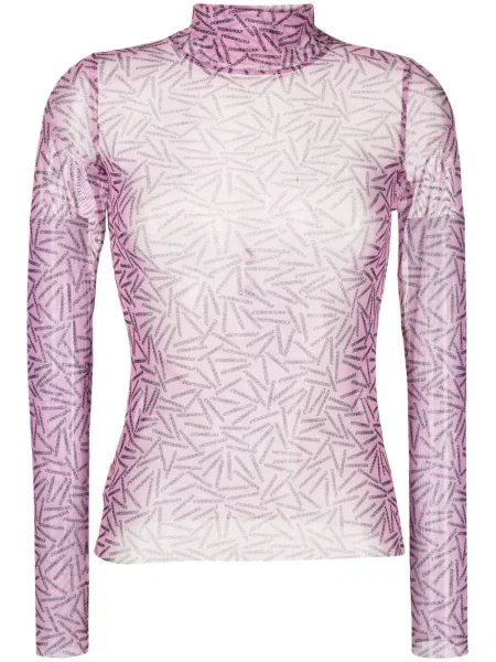 Top Viktor & Rolf cu imagine transparente roz