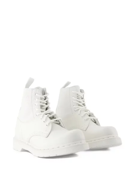 Кожени боти Dr. Martens с връзки бяло
