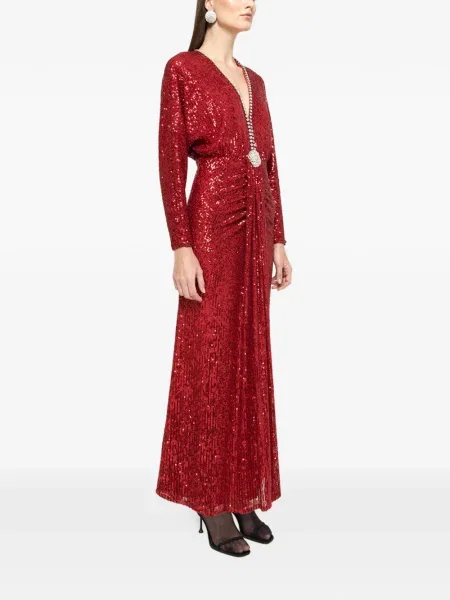 Rochie maxi Nissa de costum roșu