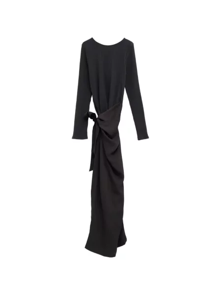 Rochie maxi Our Legacy tricotate cu legături negru