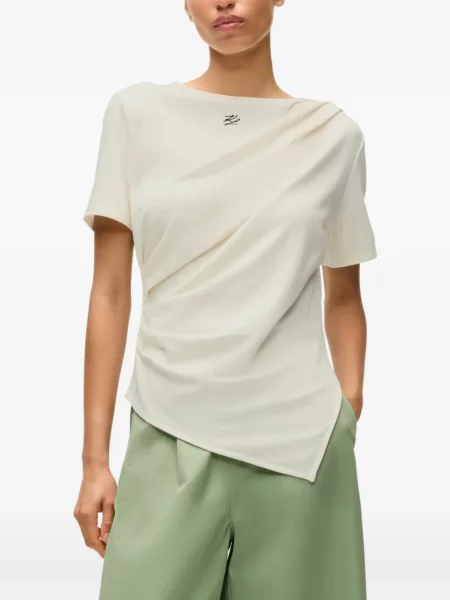 Tricou Karl Lagerfeld asimetric drapate