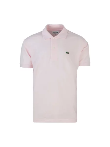 Koszulka polo Regular Fit z czystej bawełny Lacoste różowa