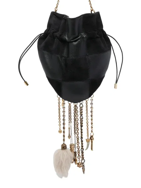 Body Chloé din piele negru