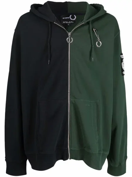 Hanorac cu glugă Raf Simons X Fred Perry verde