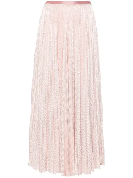 Fusta plisata Forte_forte cu imagine plisată până la genunchi roz