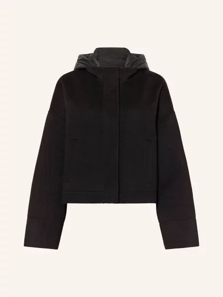Marc Cain Bunda Ze Směsi Materiálů black černá