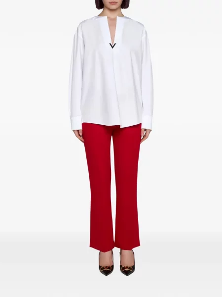 Pantaloni Valentino Garavani roșu